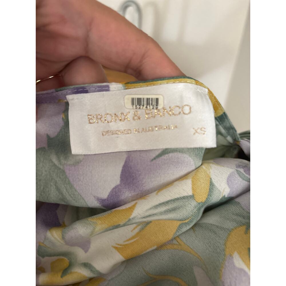 Bronx and Banco Lavender and Yellow Floral Ruffle High-Low Maxi Dress - Picture 11 of 11
